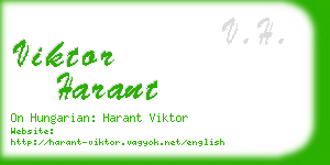 viktor harant business card